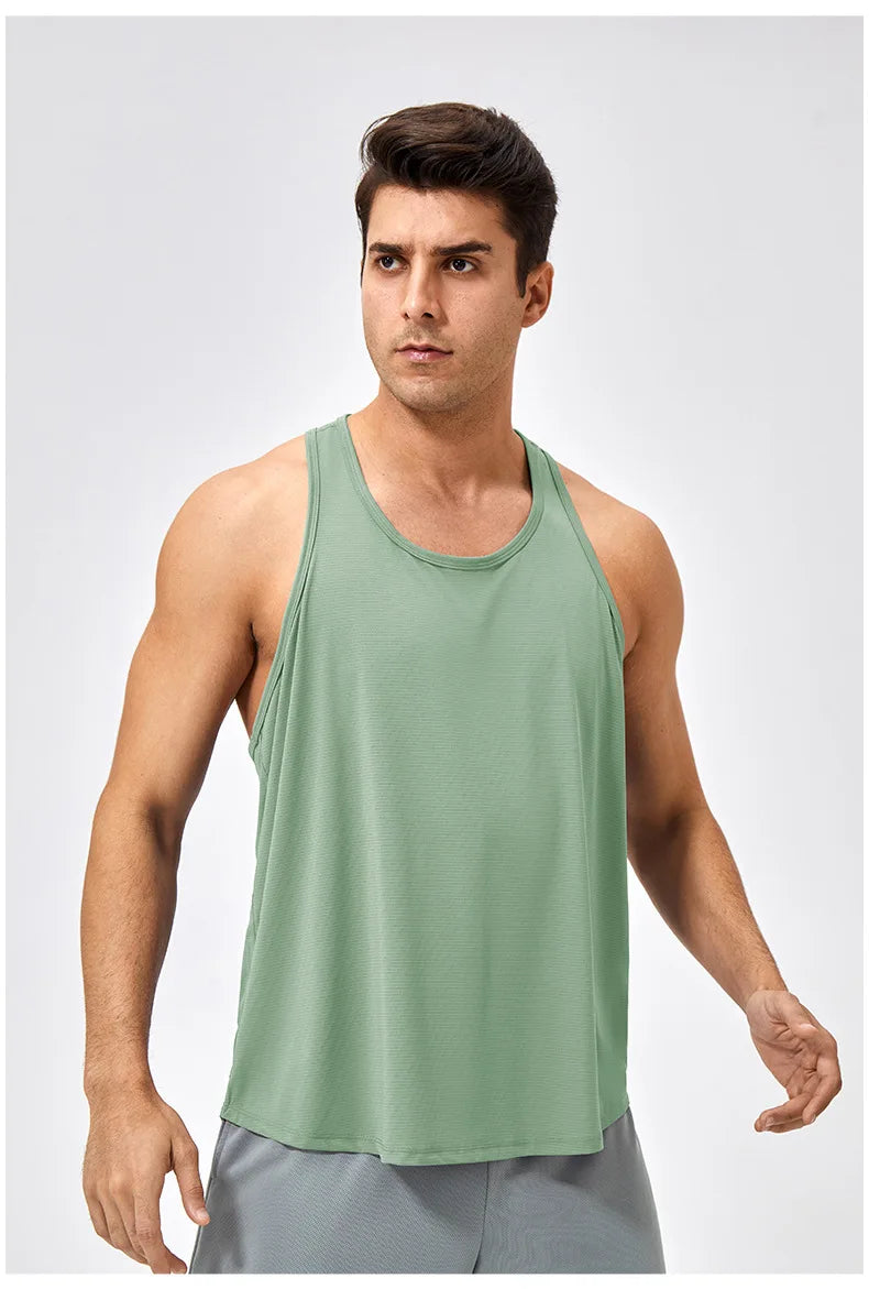 Men's Sleeveless Workout Tank Top – Quick-Dry Gym & Bodybuilding Training Vest