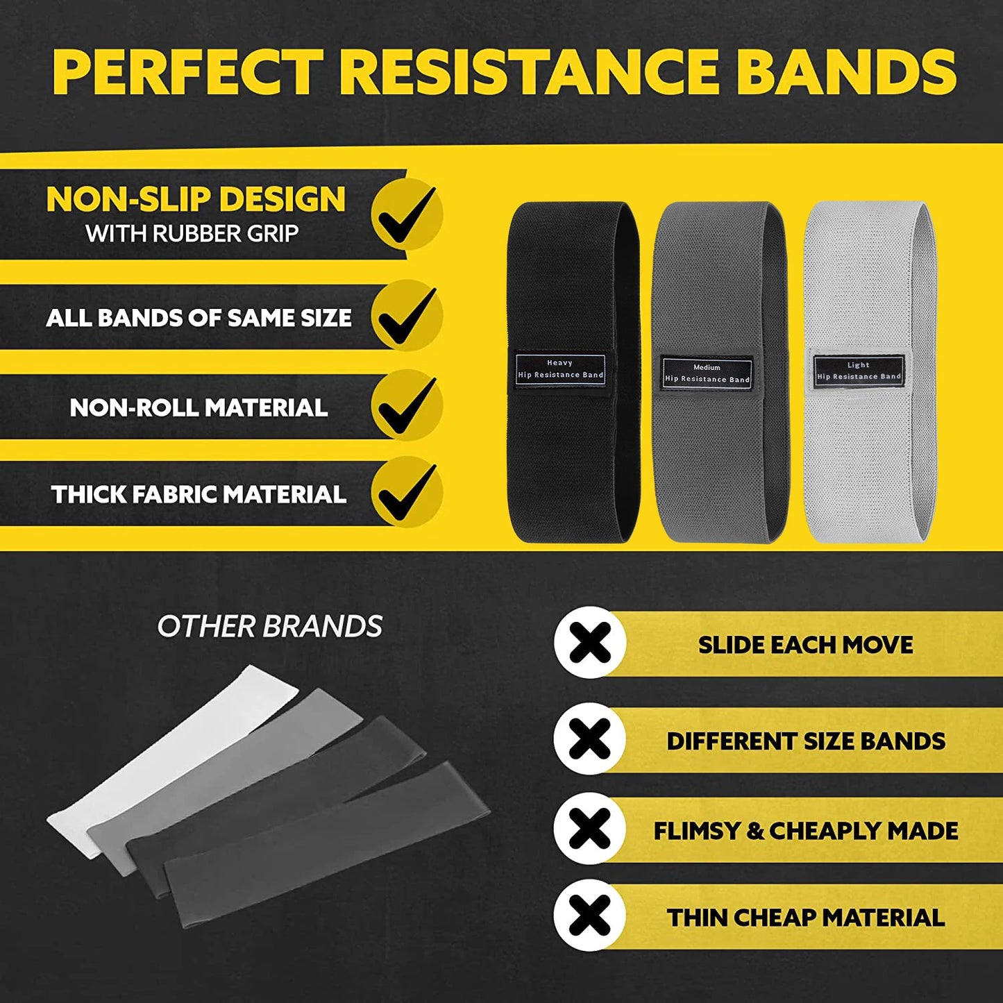 Elastic Glute Thigh Resistance Bands Fabric Booty Squat Circle Stretch Yoga Gym Equipment Hip Fitness Strips Loops Unisex
