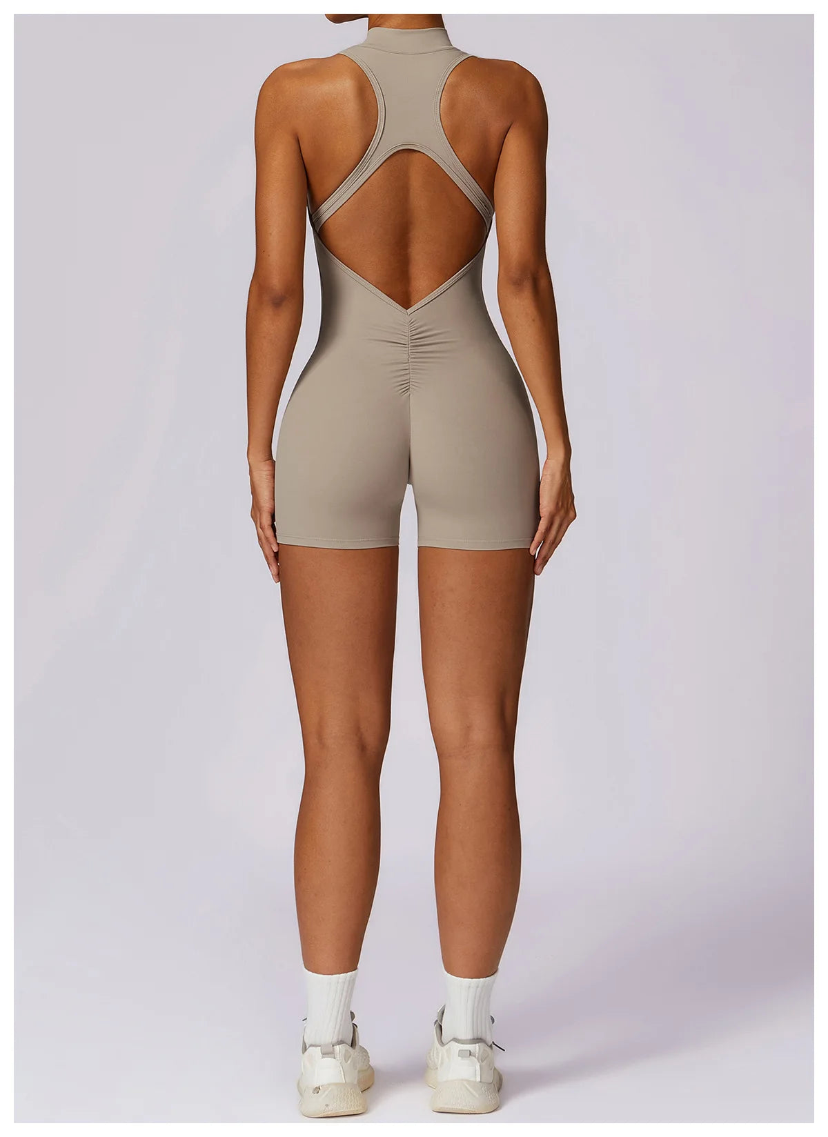 Women’s Zipper Yoga Jumpsuit – Sexy Fitness & Dance Workout Bodysuit