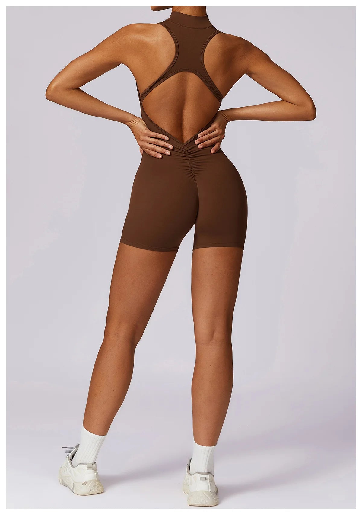 Women’s Zipper Yoga Jumpsuit – Sexy Fitness & Dance Workout Bodysuit