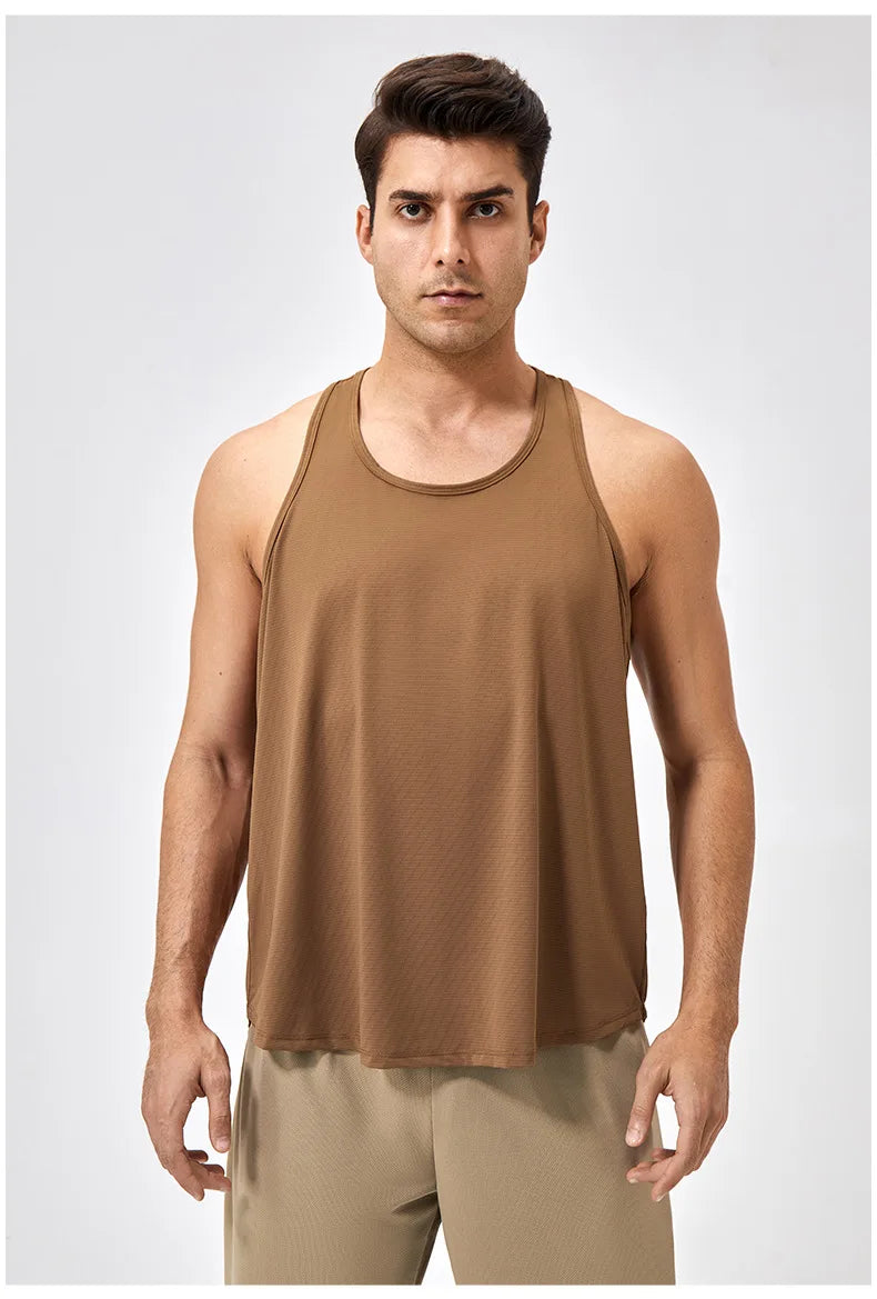 Men's Sleeveless Workout Tank Top – Quick-Dry Gym & Bodybuilding Training Vest
