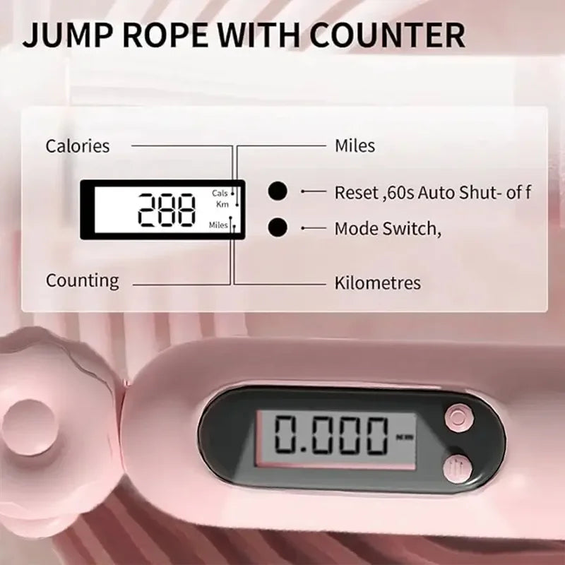 Adjustable Jump Rope with Calorie Counter Smart Fitness Exercise Skipping Rope for Weight Loss Unisex Jump Ropes