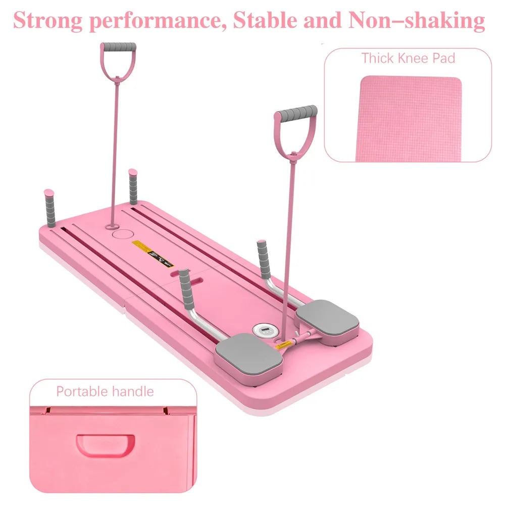 Multifunctional Foldable Abdominal Board Pilates Push up Plate Reformer Fitness Core Workout Equipment for Body Training