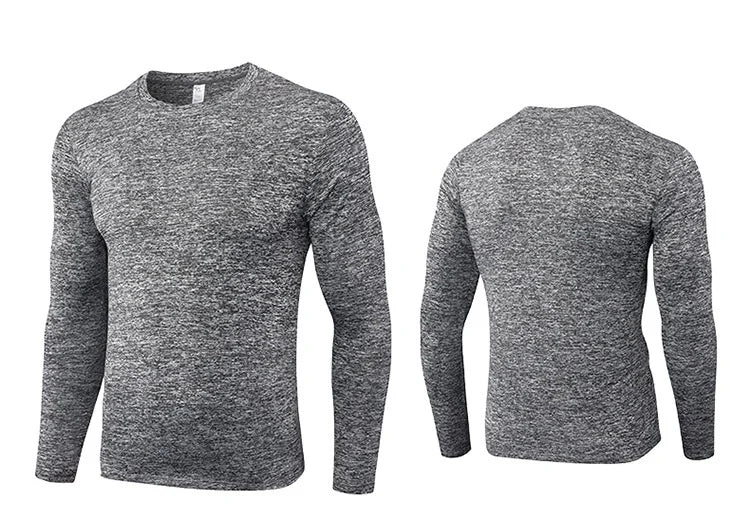 Men's Running Quick-Dry Long Sleeve T-Shirt – Slim Fit Gym & Training Sportswear