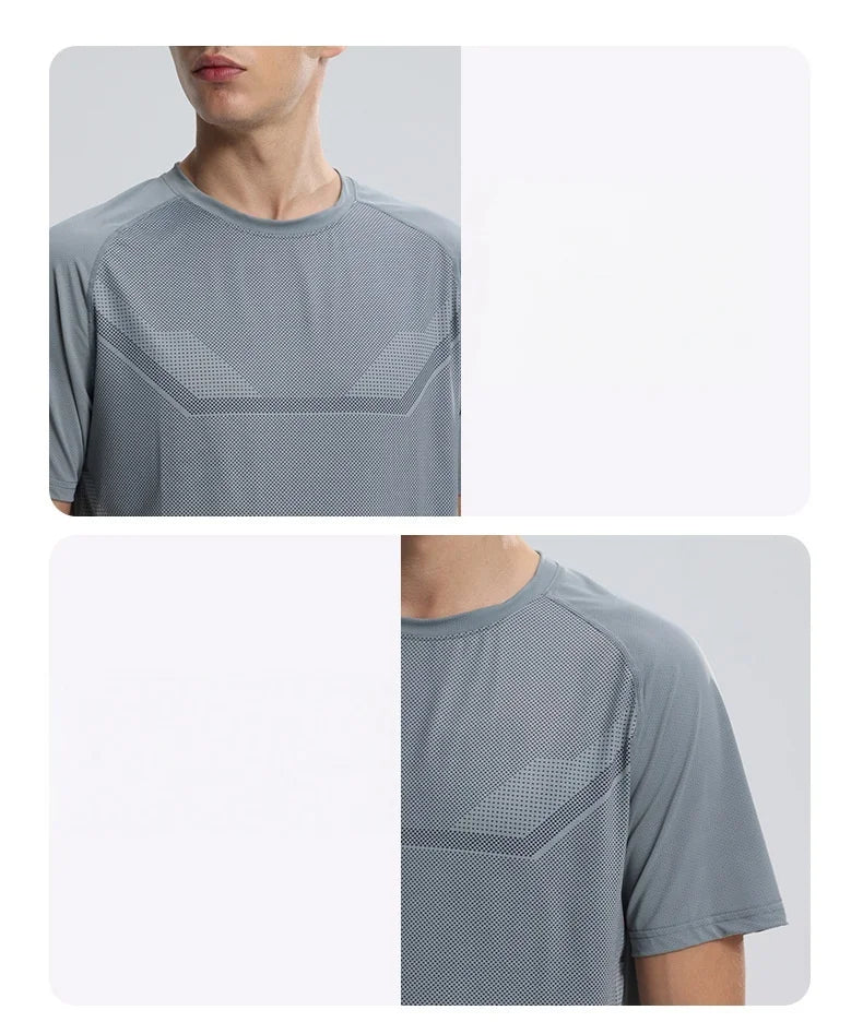 Men's Fitness Sports T-Shirt – Breathable Slim Fit Gym, Running & Cycling Tee