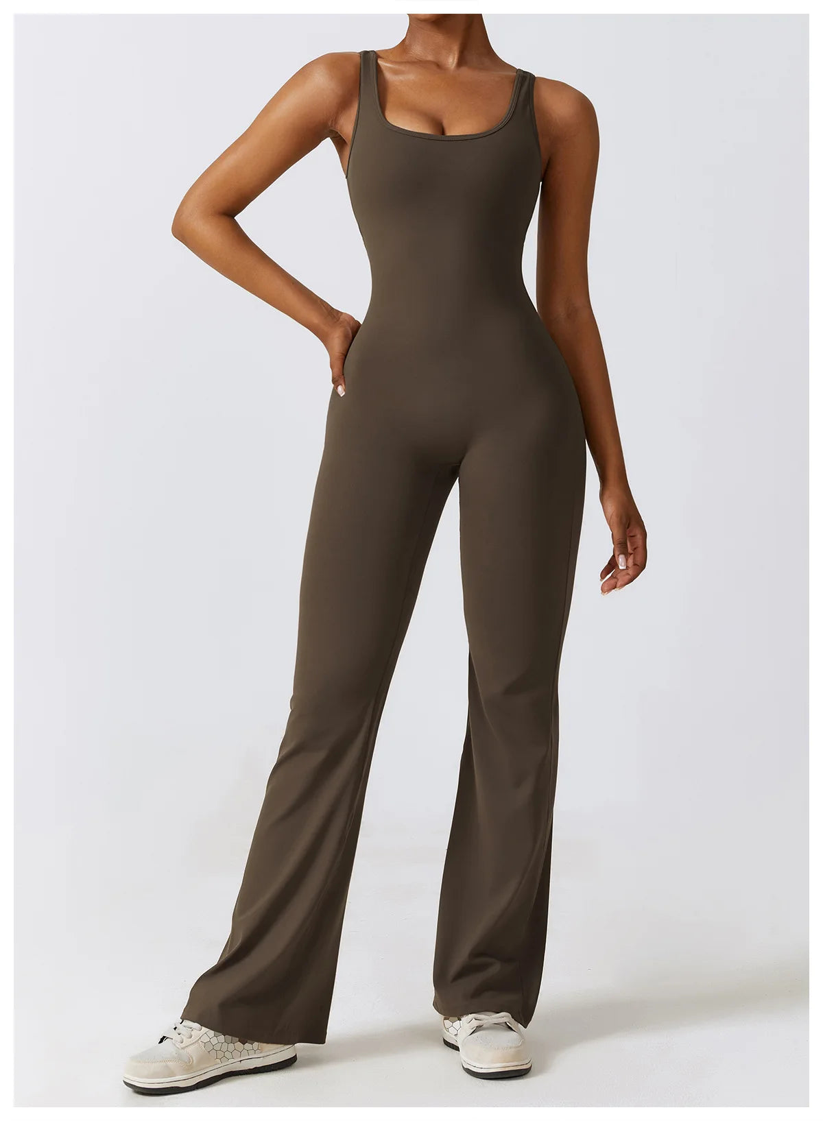 Women’s Fitness Yoga Jumpsuit – Push-Up Stretch Workout Bodysuit
