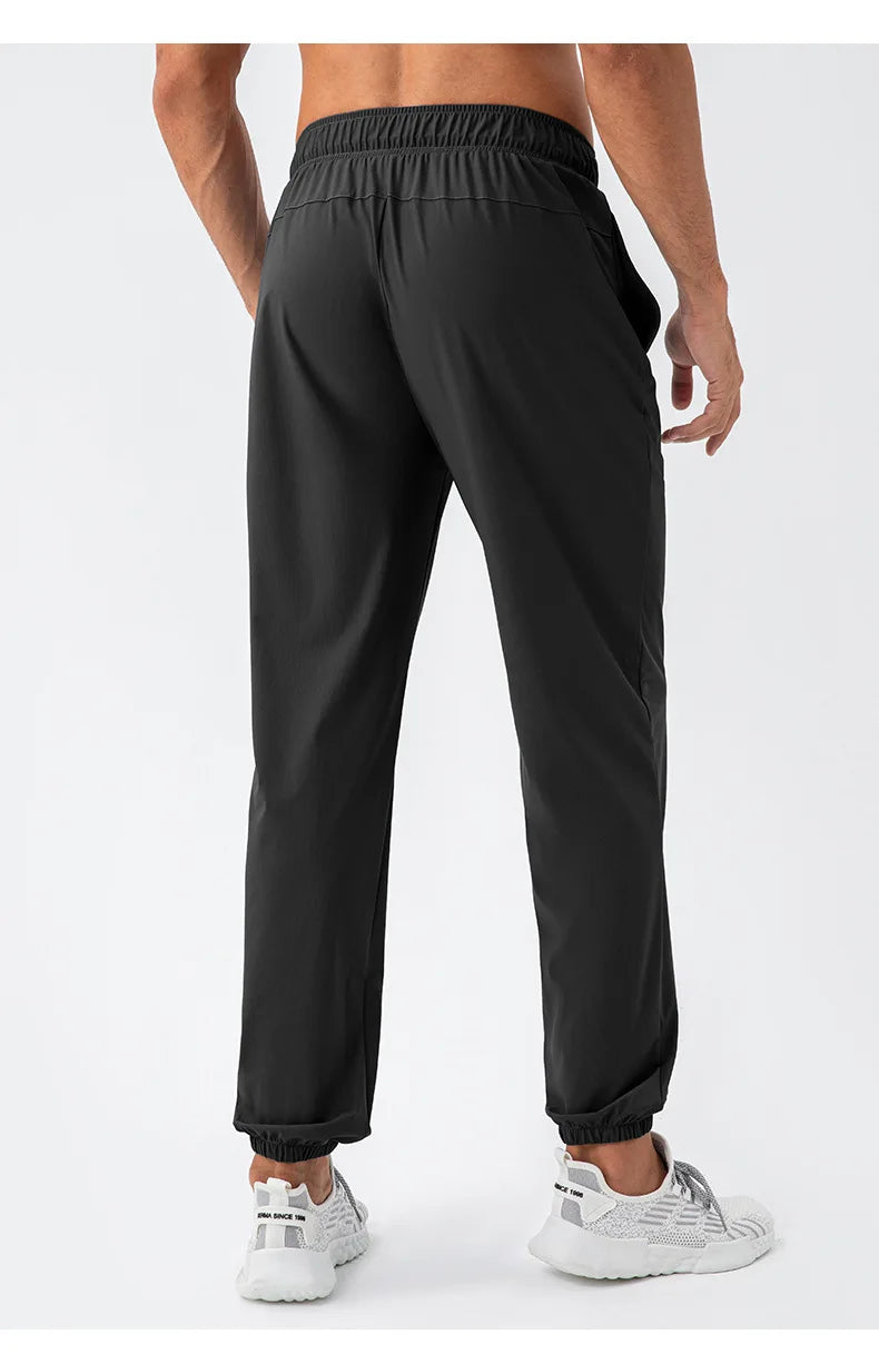 Men's Running Pants Sportswear Summer Jogging Sweatpants Quick Dry Thin Tracksuit Elastic Gym Fitness Sport Trousers Men Slacks