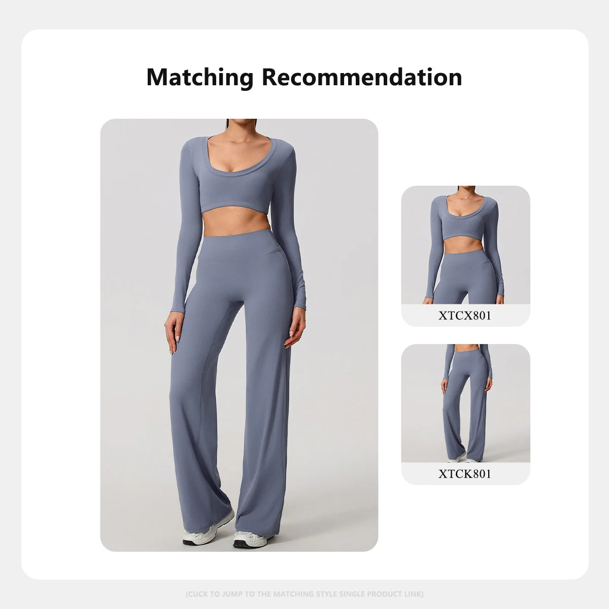 Women's 2-Piece Sports Set – Long Sleeve Backless Fitness Top & Wide Leg Yoga Pants