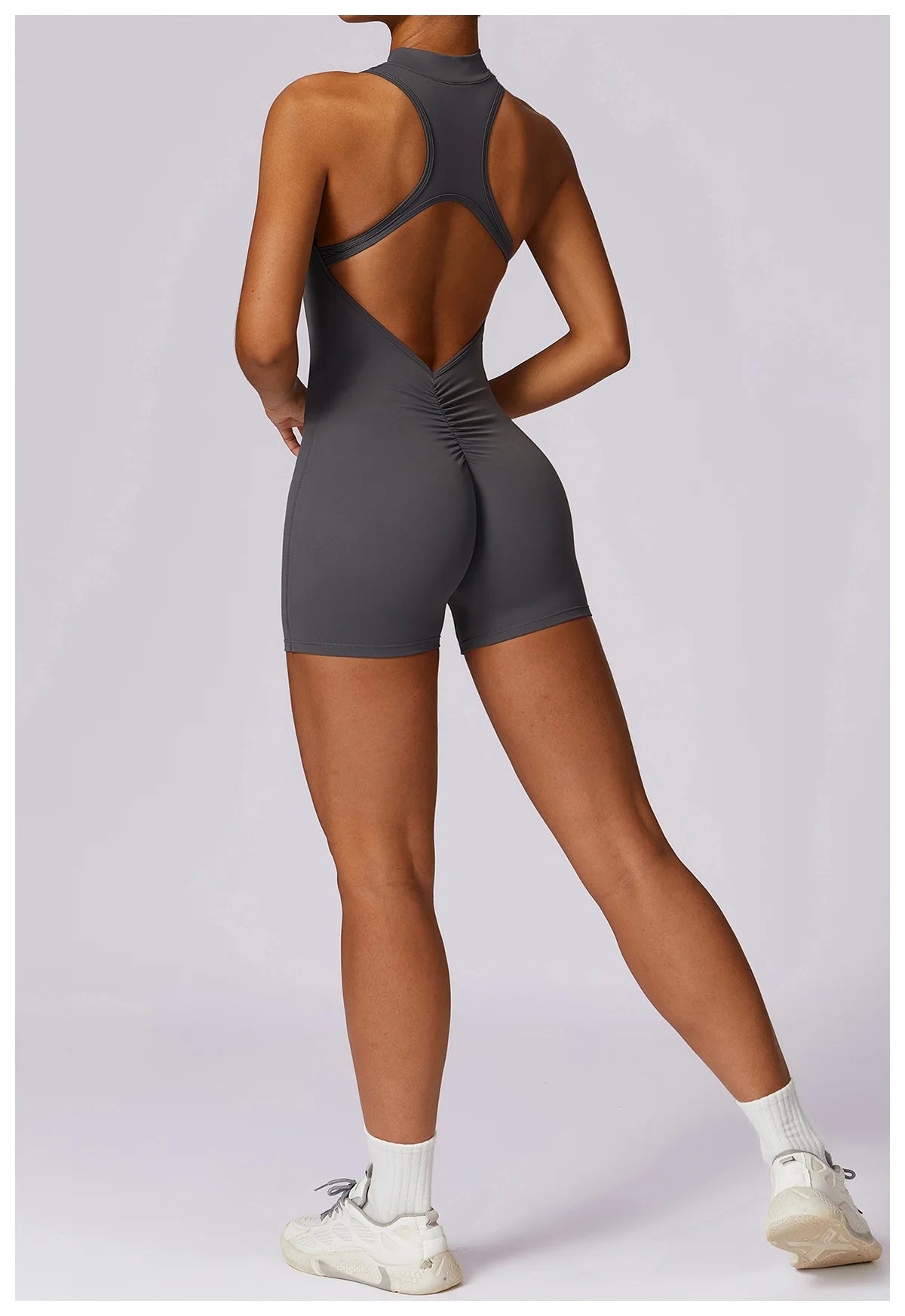 Women’s Zipper Yoga Jumpsuit – Sexy Fitness & Dance Workout Bodysuit
