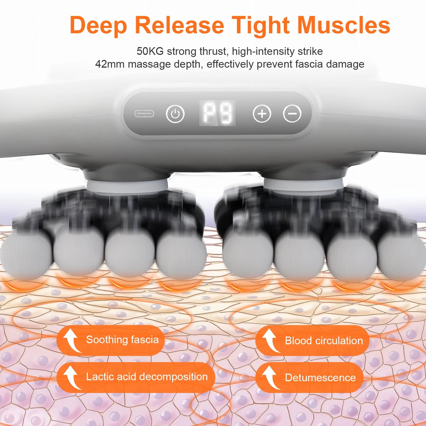 Head Fascia Massage Gun – Deep Tissue Muscle Relaxation Device