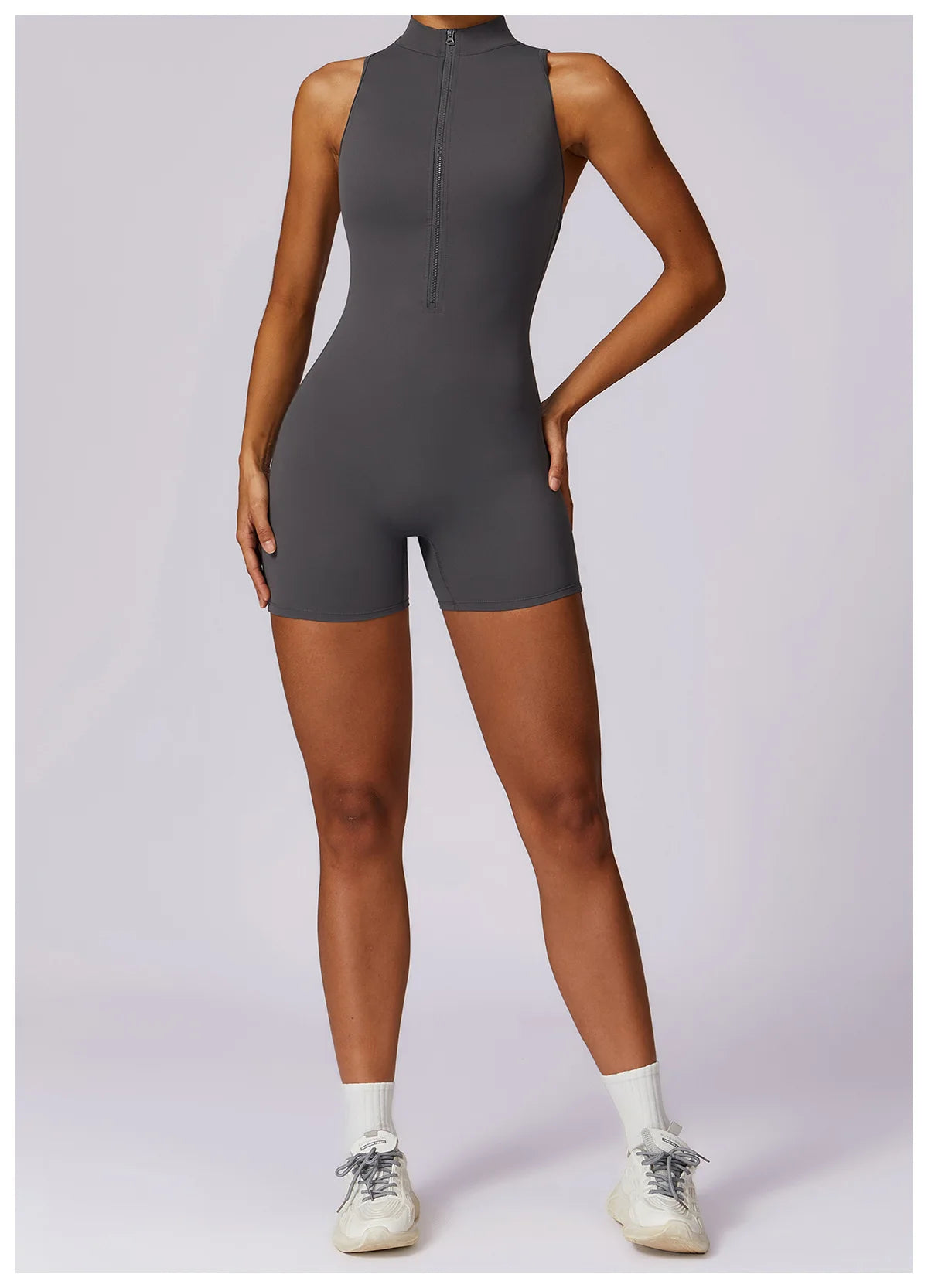 Women’s Zipper Yoga Jumpsuit – Sexy Fitness & Dance Workout Bodysuit