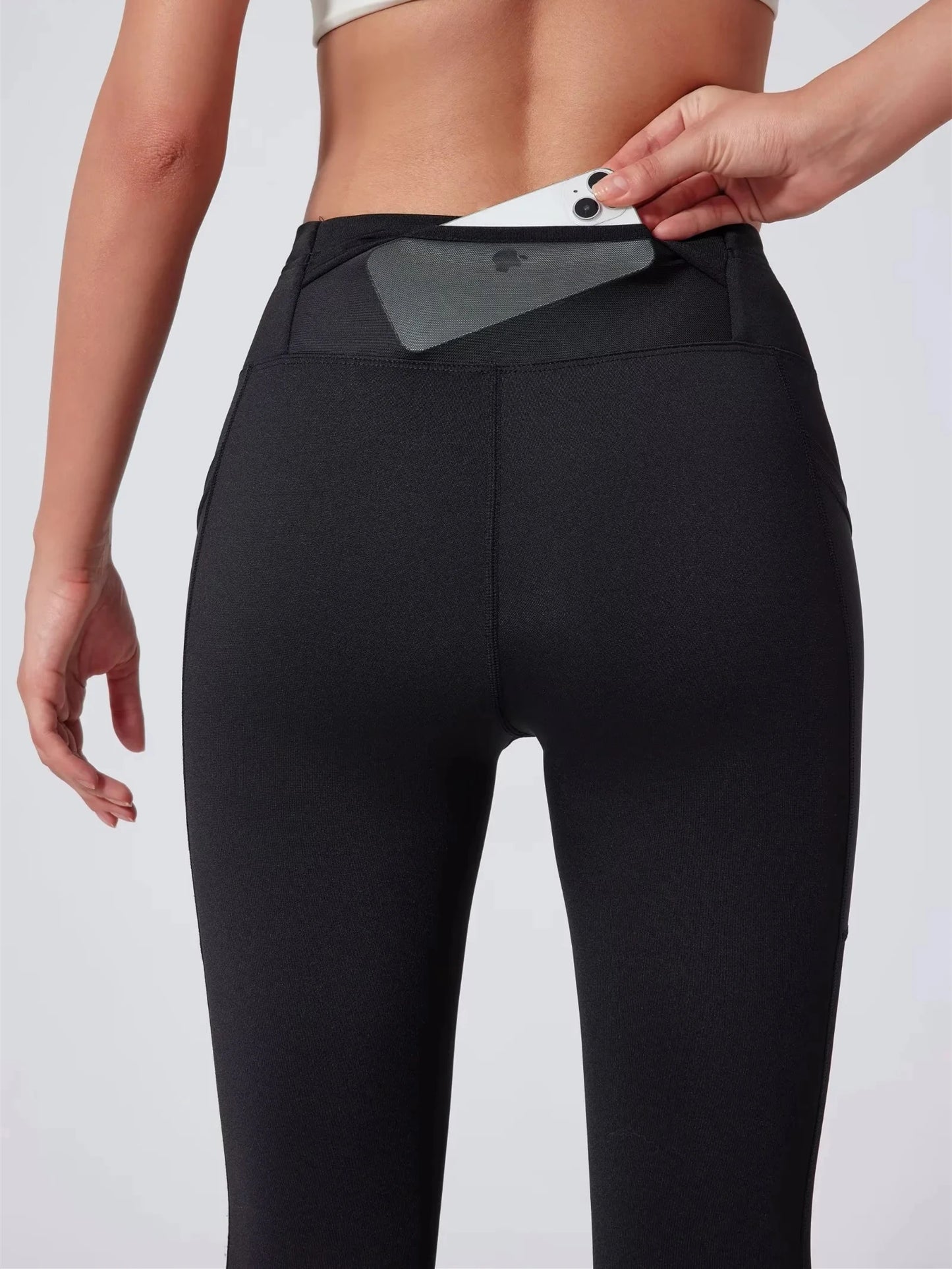 Compression Running Leggings with Pockets – Warm Reflective Sports Tights for Women, Men & Youth