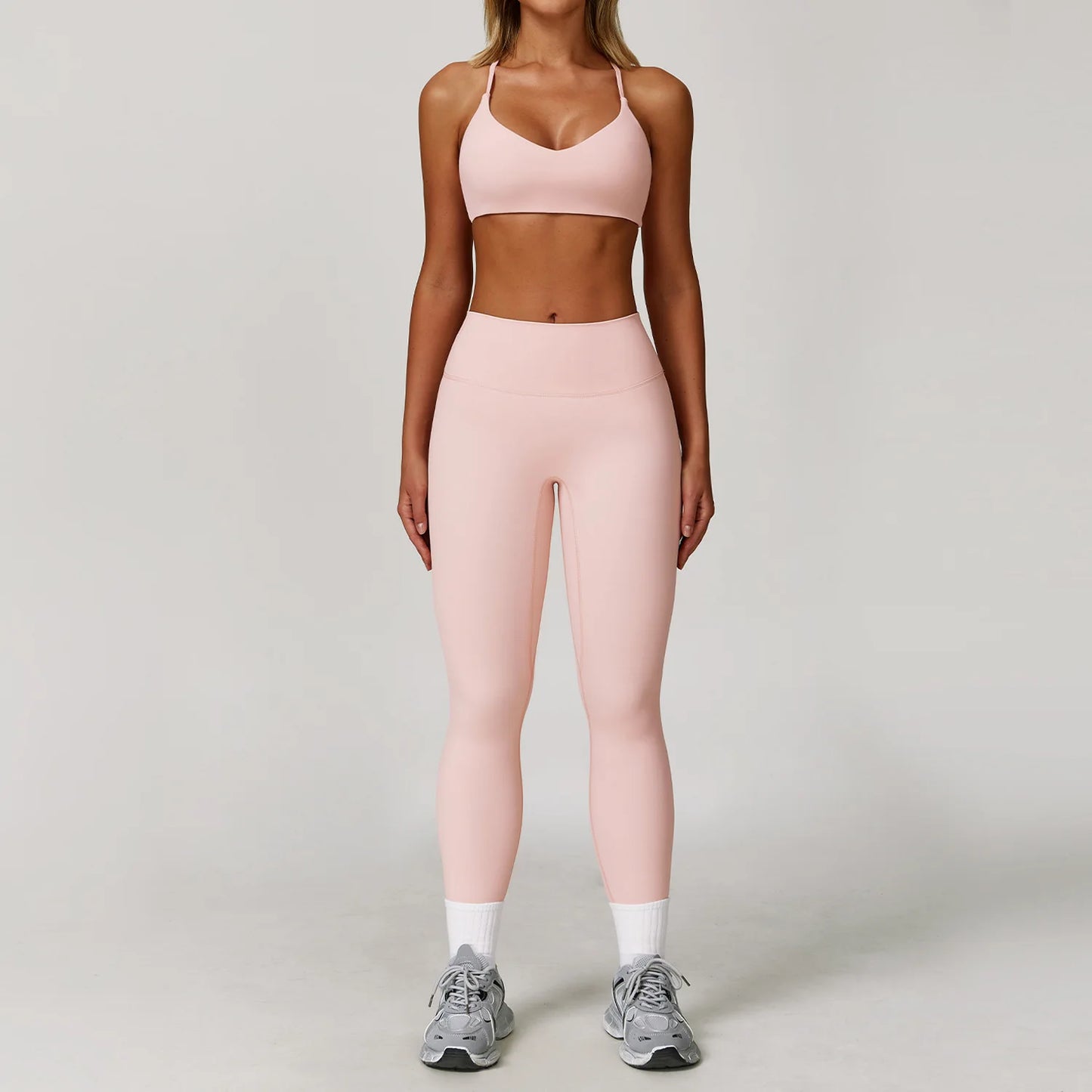 Women's Yoga Sports Set 2/3PCS Gym Workout Tracksuit Long Sleeve Sports Bra Athletic Wear Running Fitness Clothing