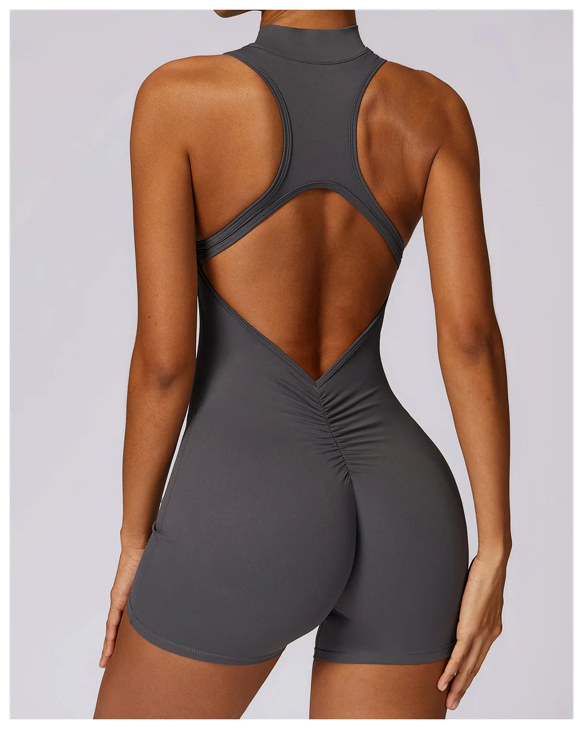 Women’s Zipper Yoga Jumpsuit – Sexy Fitness & Dance Workout Bodysuit