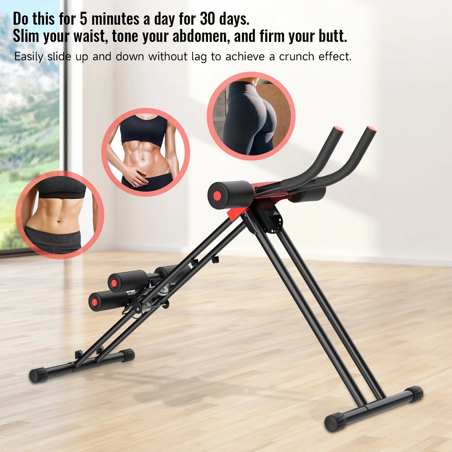 Abdominal Trainer – 5-Gear Adjustable Resistance Core & Full Body Exercise Equipment
