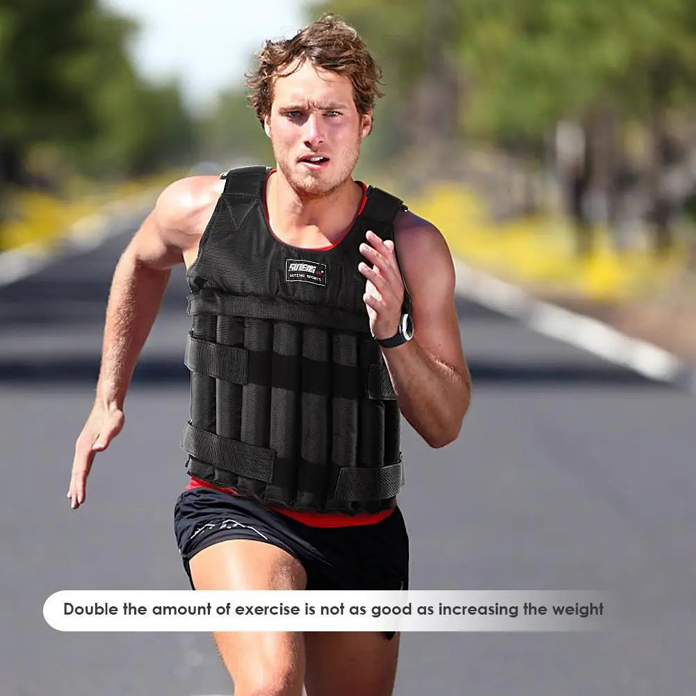 Adjustable Weighted Vest 1–110LBS – Fitness Training & Workout Waistcoat for Men & Women