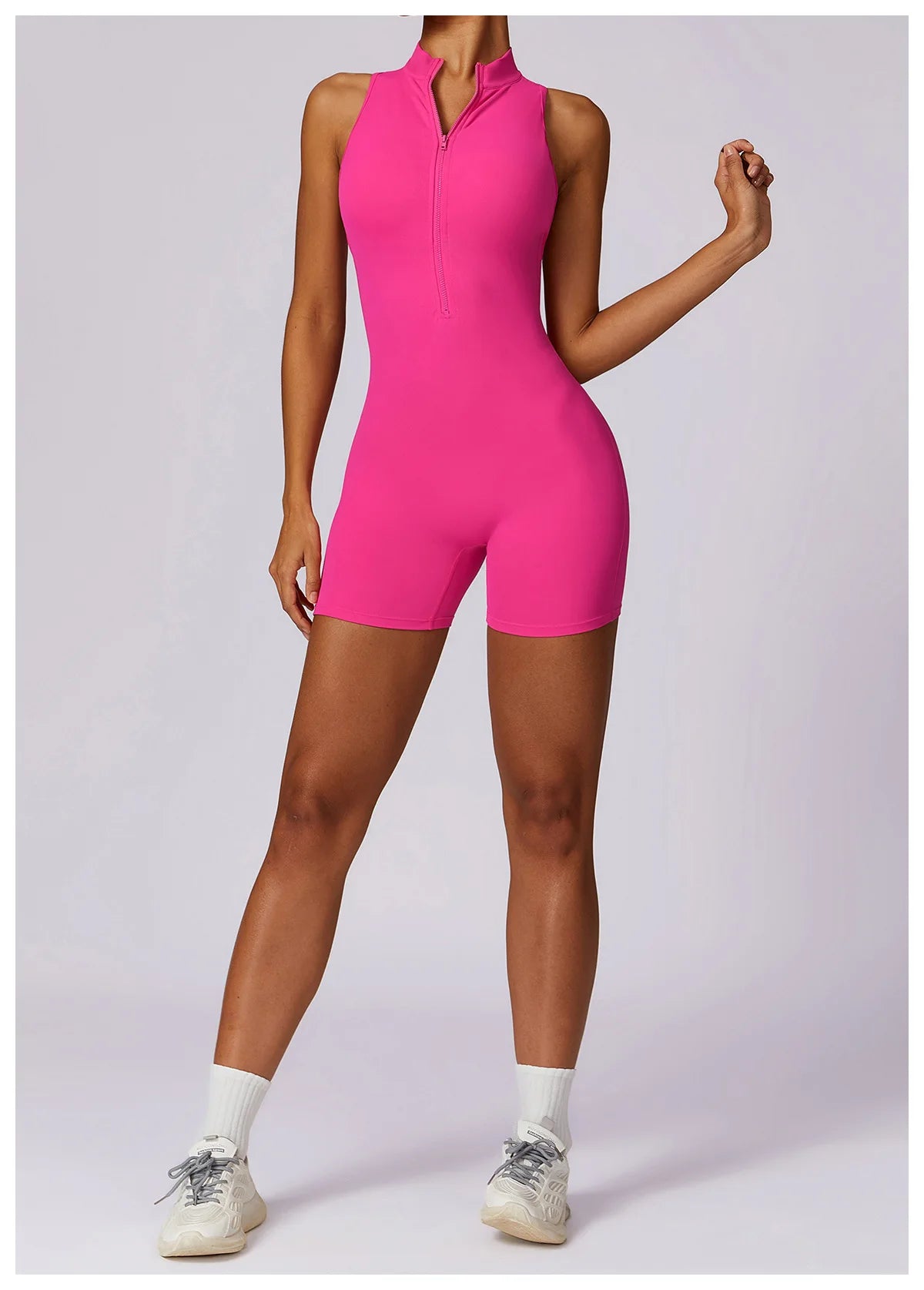 Women’s Zipper Yoga Jumpsuit – Sexy Fitness & Dance Workout Bodysuit