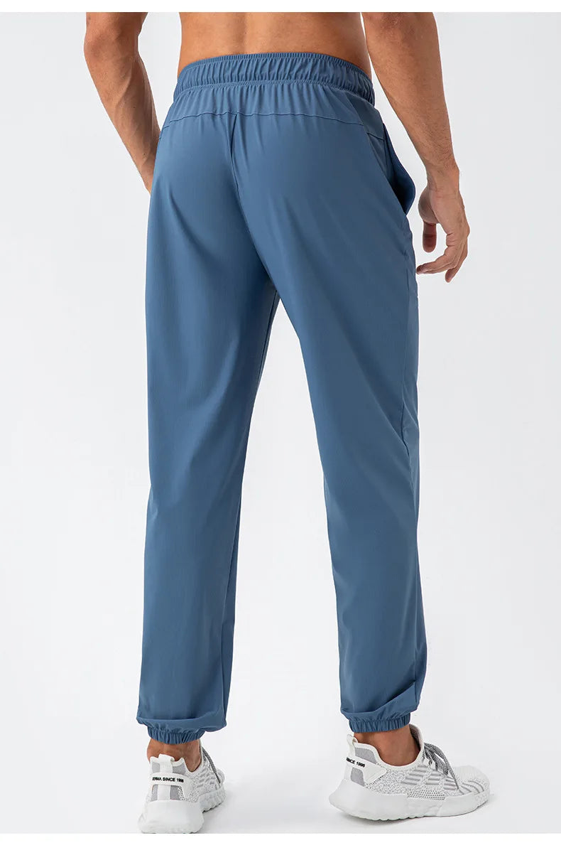 Men's Running Pants Sportswear Summer Jogging Sweatpants Quick Dry Thin Tracksuit Elastic Gym Fitness Sport Trousers Men Slacks
