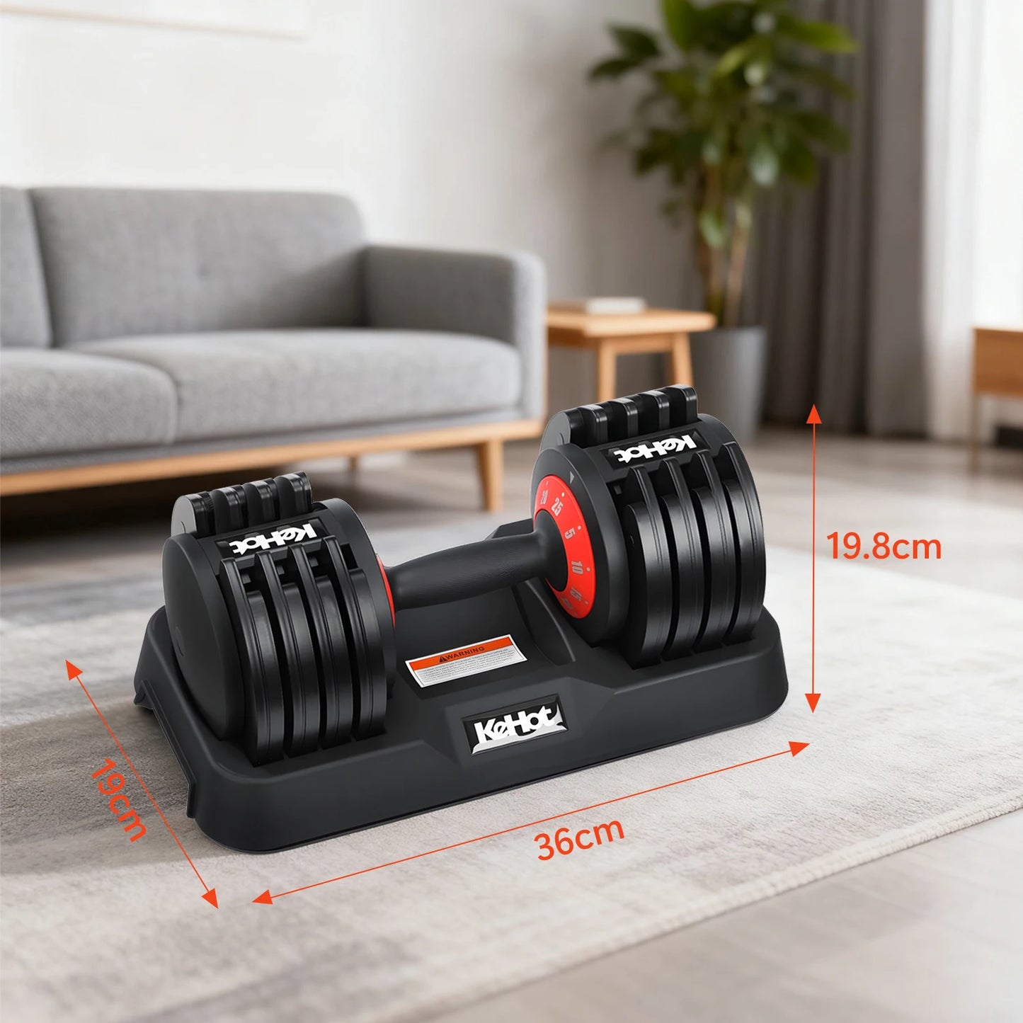 Adjustable All-in-One Dumbbell – 5-Level One-Touch Weight Adjustment