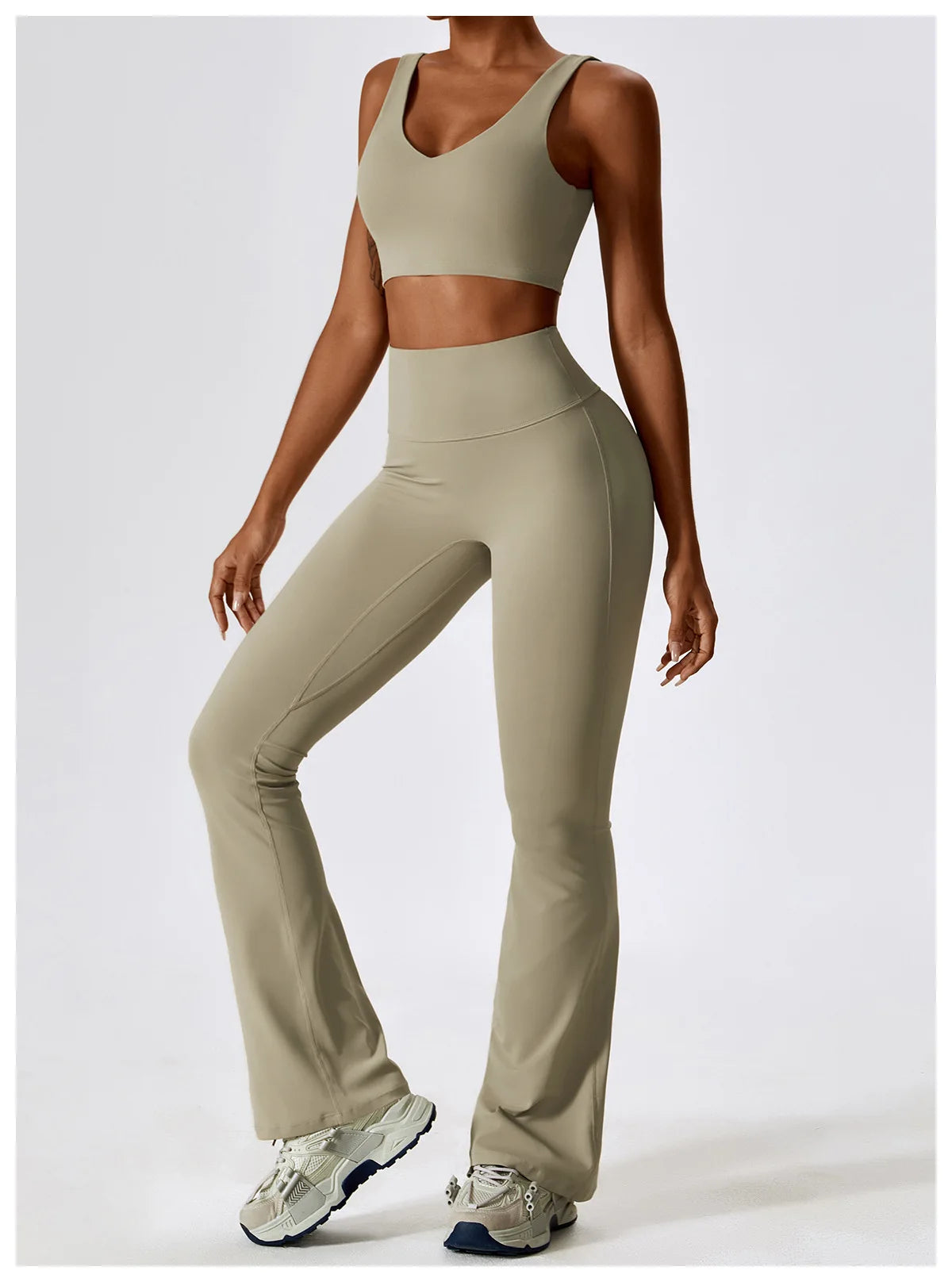 2PCS Women's Seamless Yoga Set Long Sleeve Athletic Legging & Crop Top Sportswear Workout Fitness Gym Sports Suit Winter Workout Clothes