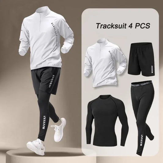 Men’s Quick Dry Sportswear Set – Outdoor Fitness Running Tracksuit