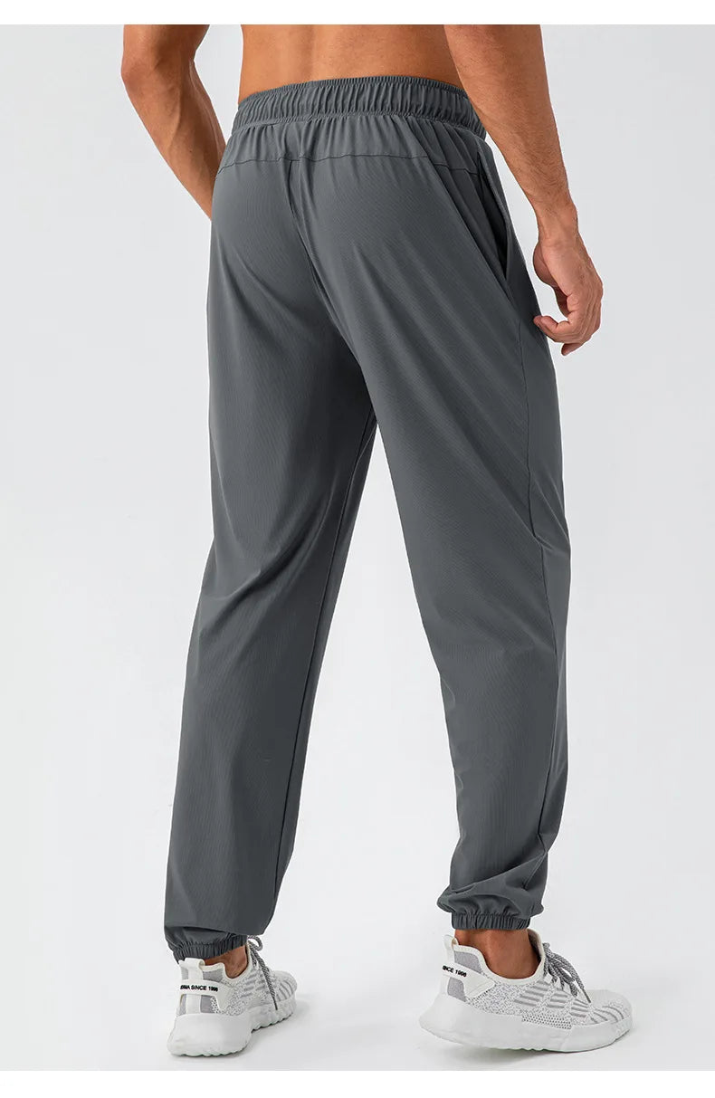 Men's Running Pants Sportswear Summer Jogging Sweatpants Quick Dry Thin Tracksuit Elastic Gym Fitness Sport Trousers Men Slacks