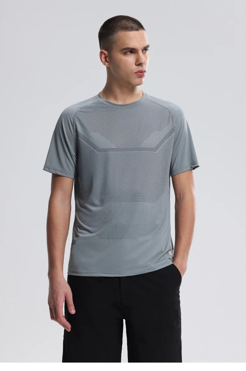 Men's Fitness Sports T-Shirt – Breathable Slim Fit Gym, Running & Cycling Tee