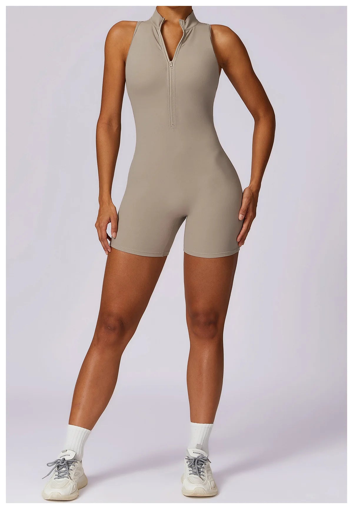 Women’s Zipper Yoga Jumpsuit – Sexy Fitness & Dance Workout Bodysuit