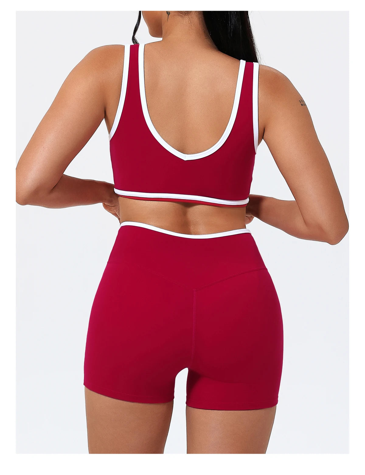 Women's 2-Piece Yoga Set – Sports Bra with Padded Cups & High-Waisted Cross-Back Leggings