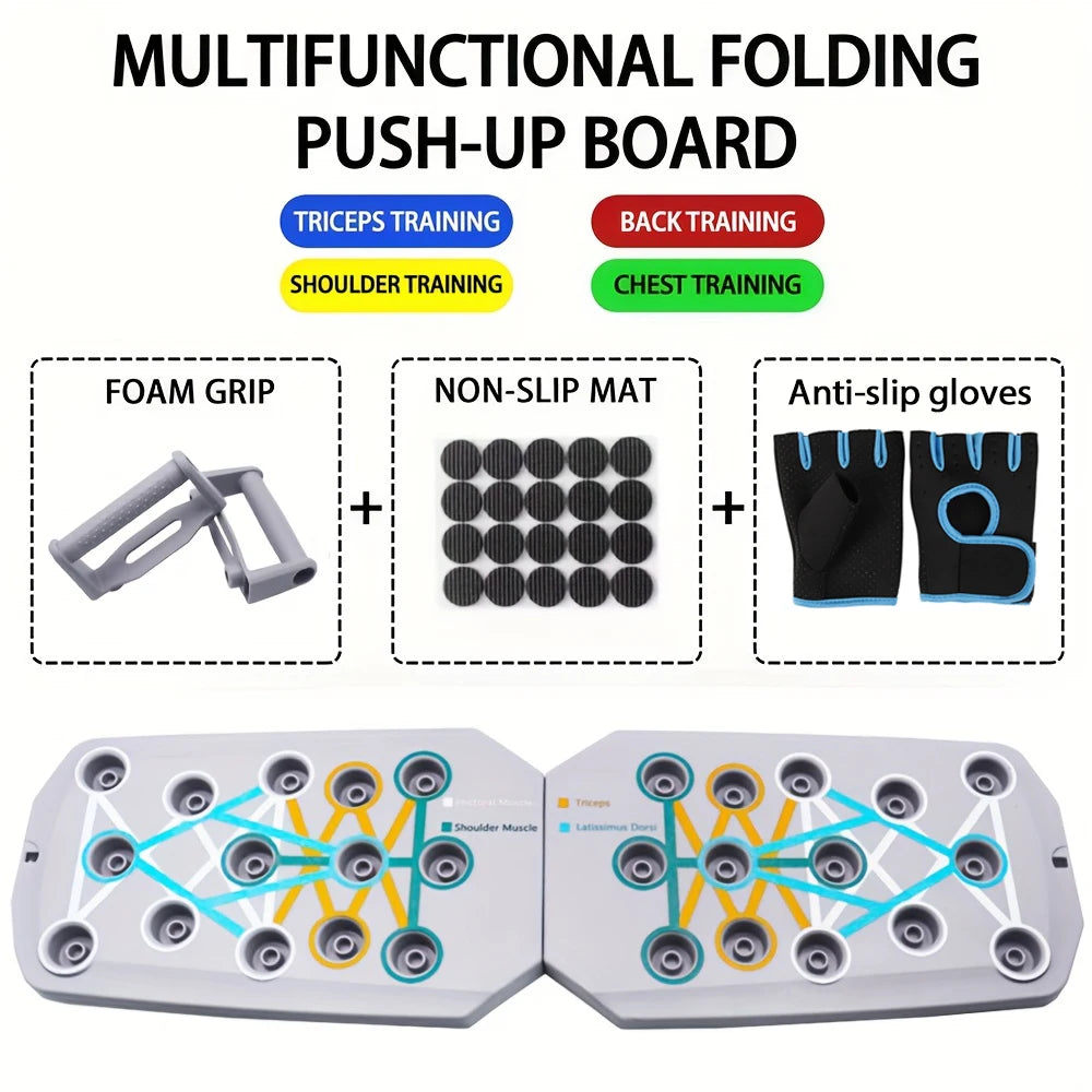 Portable Push-Up Board Set – Multifunctional Foldable Fitness Training Equipment