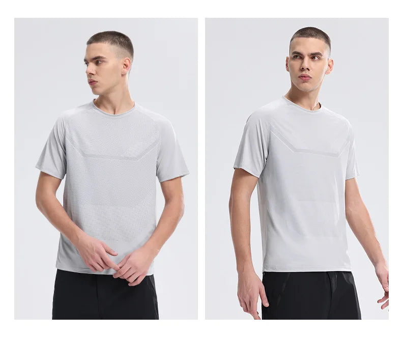 Men's Fitness Sports T-Shirt – Breathable Slim Fit Gym, Running & Cycling Tee
