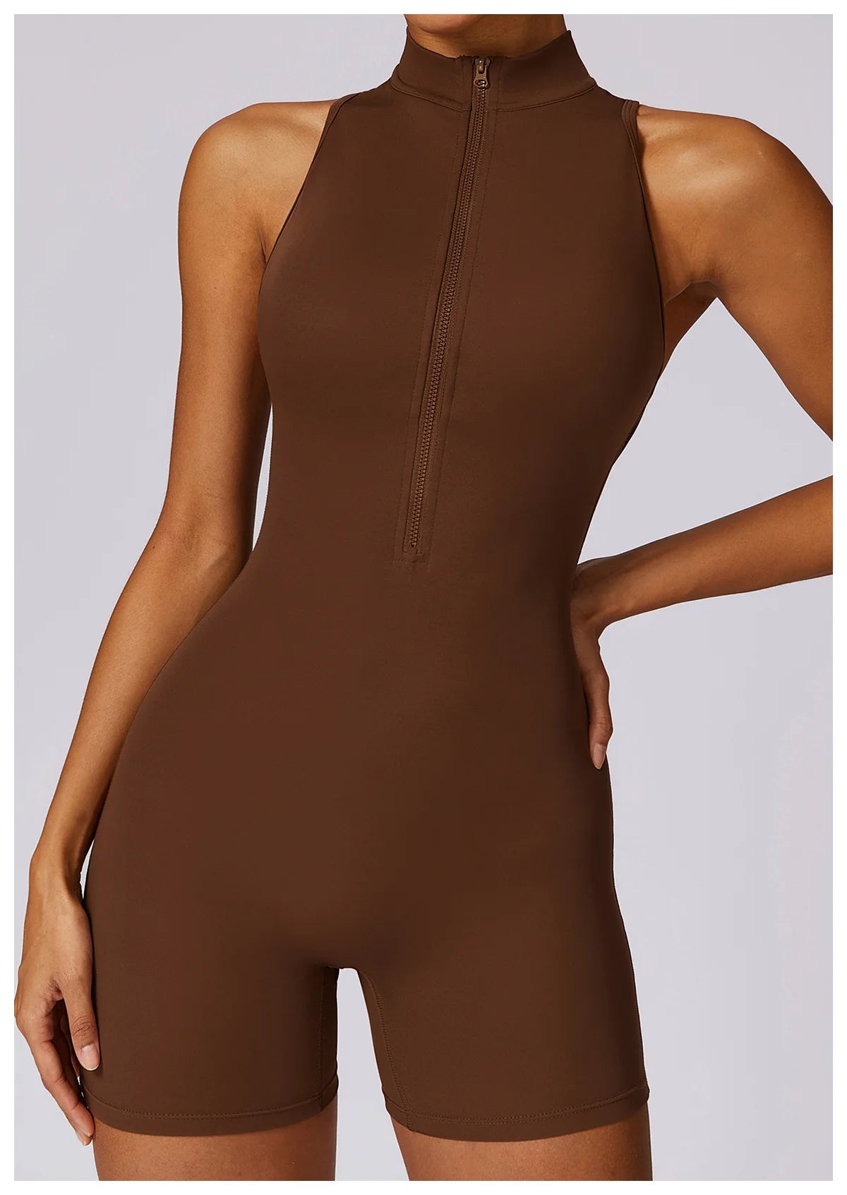 Women’s Zipper Yoga Jumpsuit – Sexy Fitness & Dance Workout Bodysuit