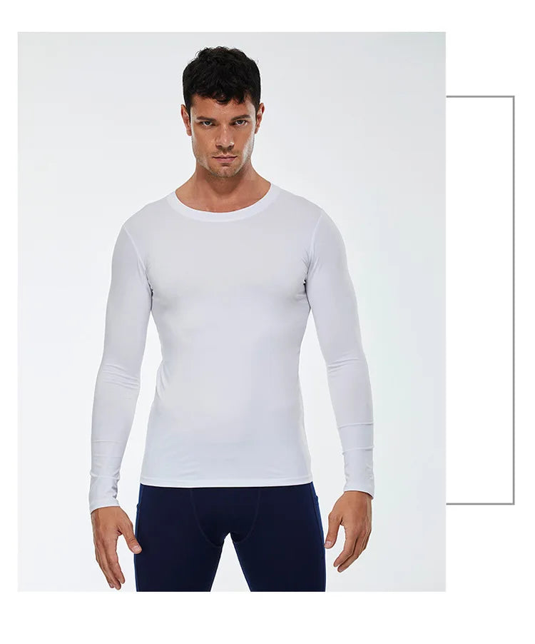 Men's Running Quick-Dry Long Sleeve T-Shirt – Slim Fit Gym & Training Sportswear