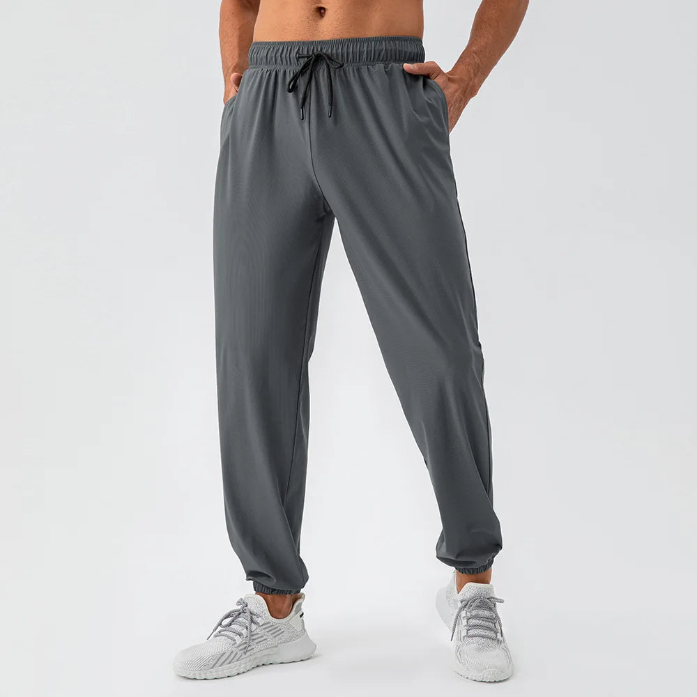 Men's Running Pants Sportswear Summer Jogging Sweatpants Quick Dry Thin Tracksuit Elastic Gym Fitness Sport Trousers Men Slacks