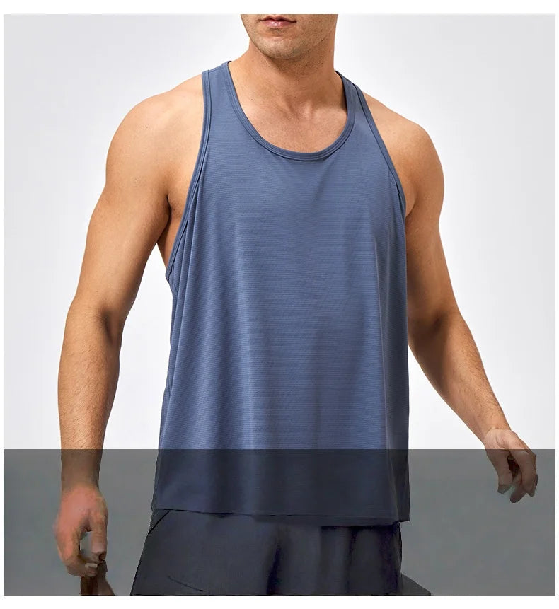 Men's Sleeveless Workout Tank Top – Quick-Dry Gym & Bodybuilding Training Vest
