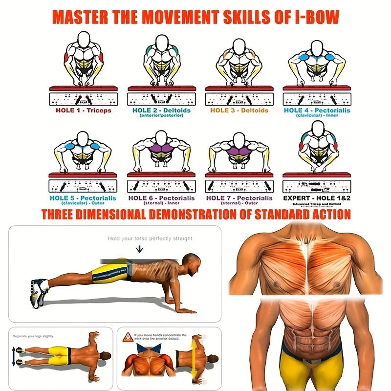 Portable Push-Up Board Set – Multifunctional Foldable Fitness Training Equipment