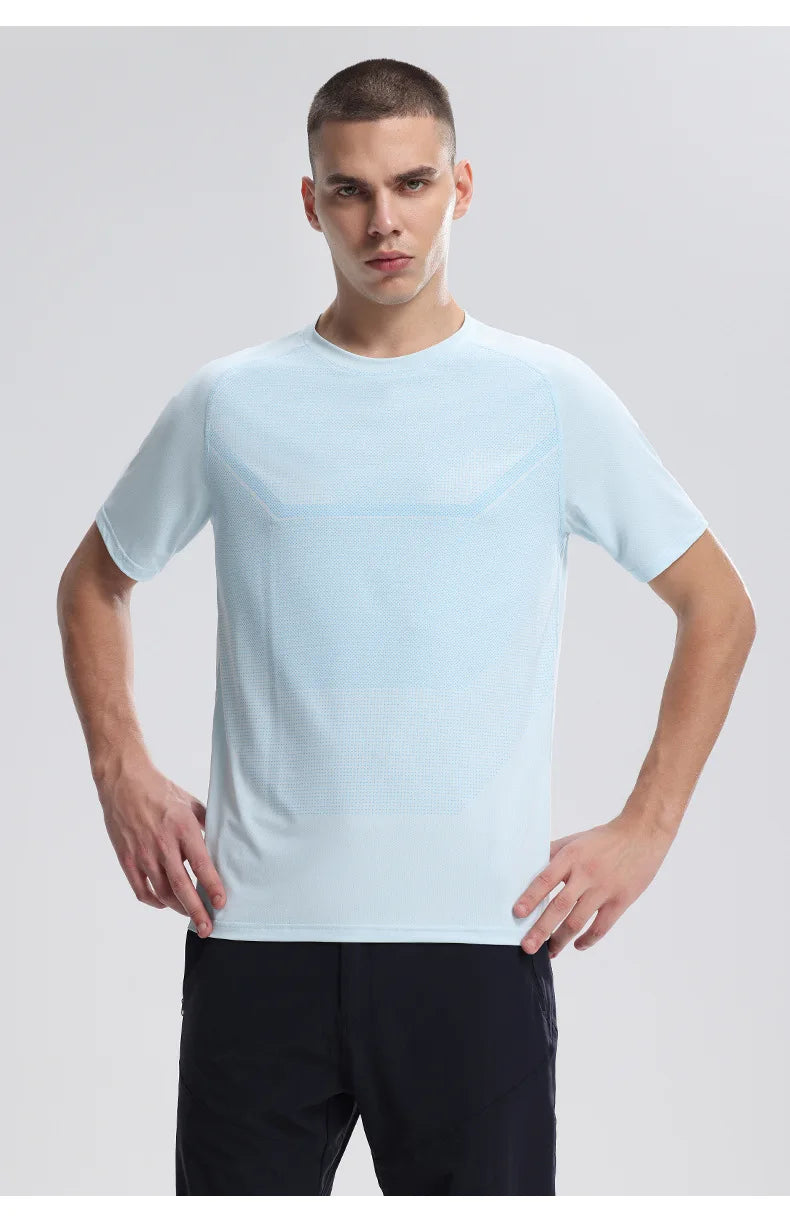 Men's Fitness Sports T-Shirt – Breathable Slim Fit Gym, Running & Cycling Tee