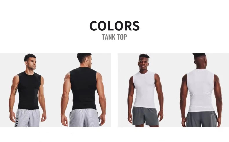 Men’s Compression Tank Top – Quick Dry Sleeveless Gym & Workout Vest