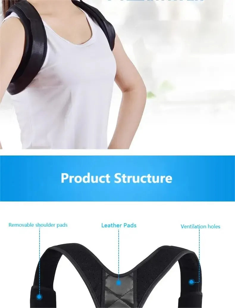 Back Posture Corrector Belt – Adjustable Support Brace for Improved Sitting & Standing Posture