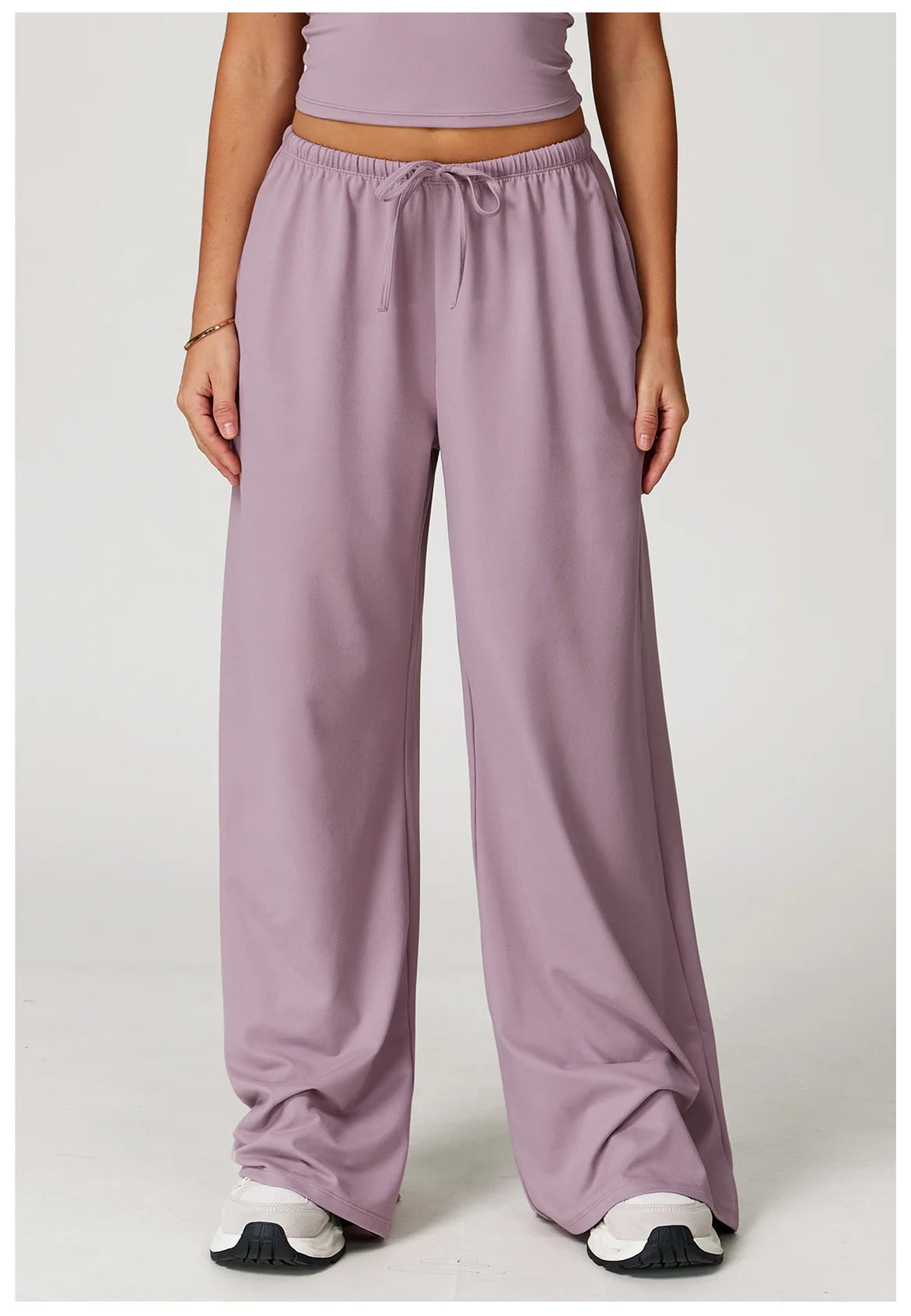 Yoga Pants Brushed Sports Pants Women's Hanging Wide Leg Loose Casual Pants Sports Running Fitness Elastic Drawstring Pants