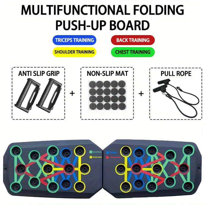 Portable Push-Up Board Set – Multifunctional Foldable Fitness Training Equipment