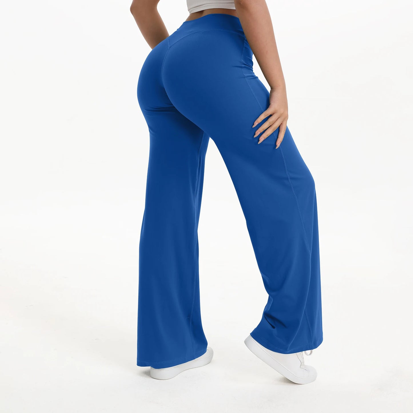 NCLAGEN SoftMotion Women’s Straight Leg Yoga Pants – Mid-Waist Gym & Pilates Leggings