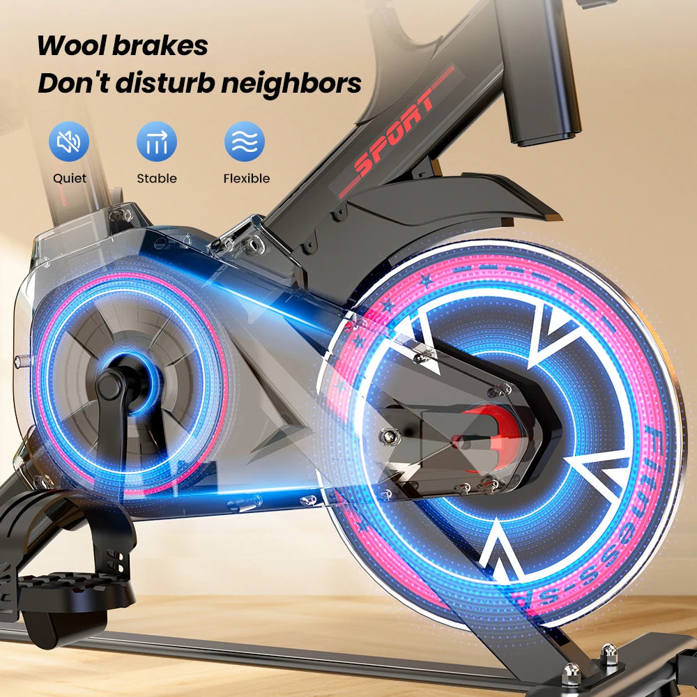 Indoor Spin Bike – Quiet Belt Drive Home Cardio Trainer