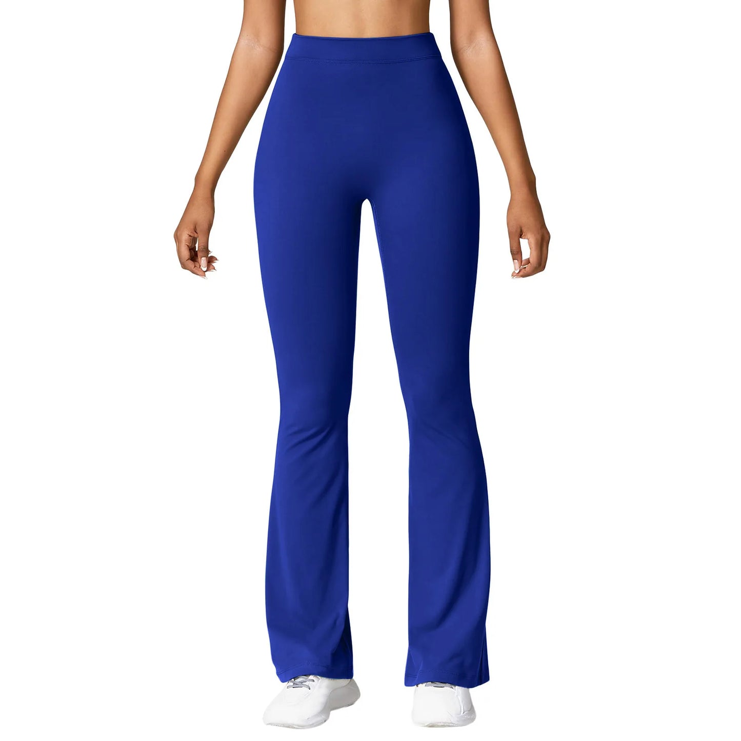 Women’s Micro Horn Flared Leggings – High Waist V-Back Push-Up Gym Pants