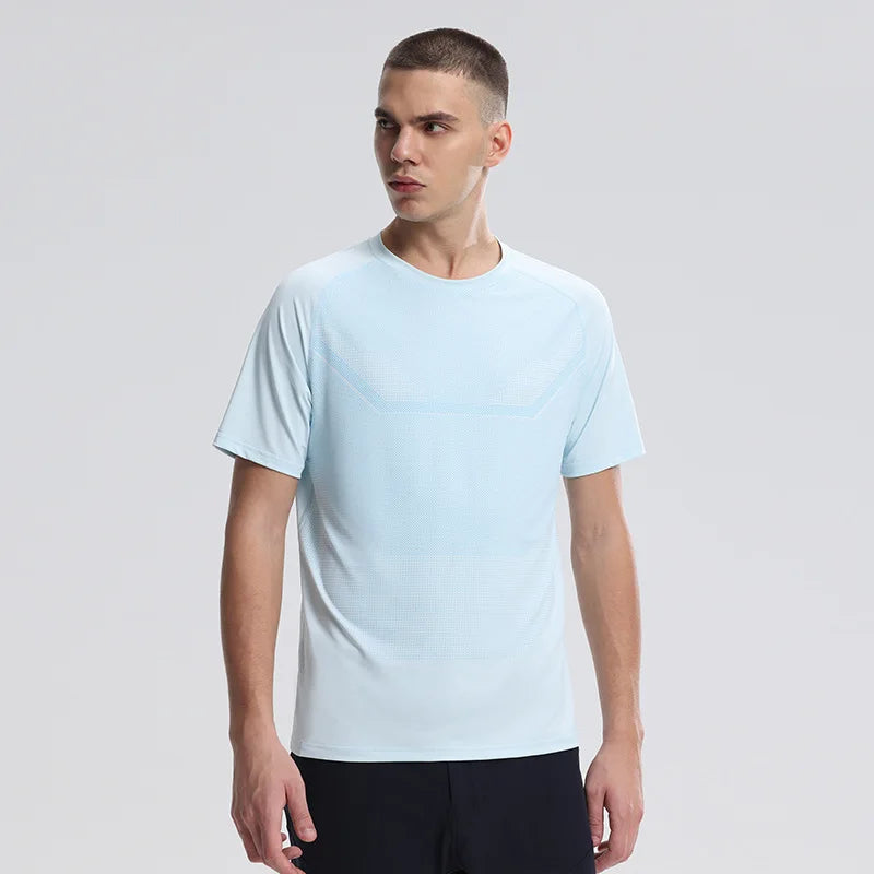Men's Fitness Sports T-Shirt – Breathable Slim Fit Gym, Running & Cycling Tee
