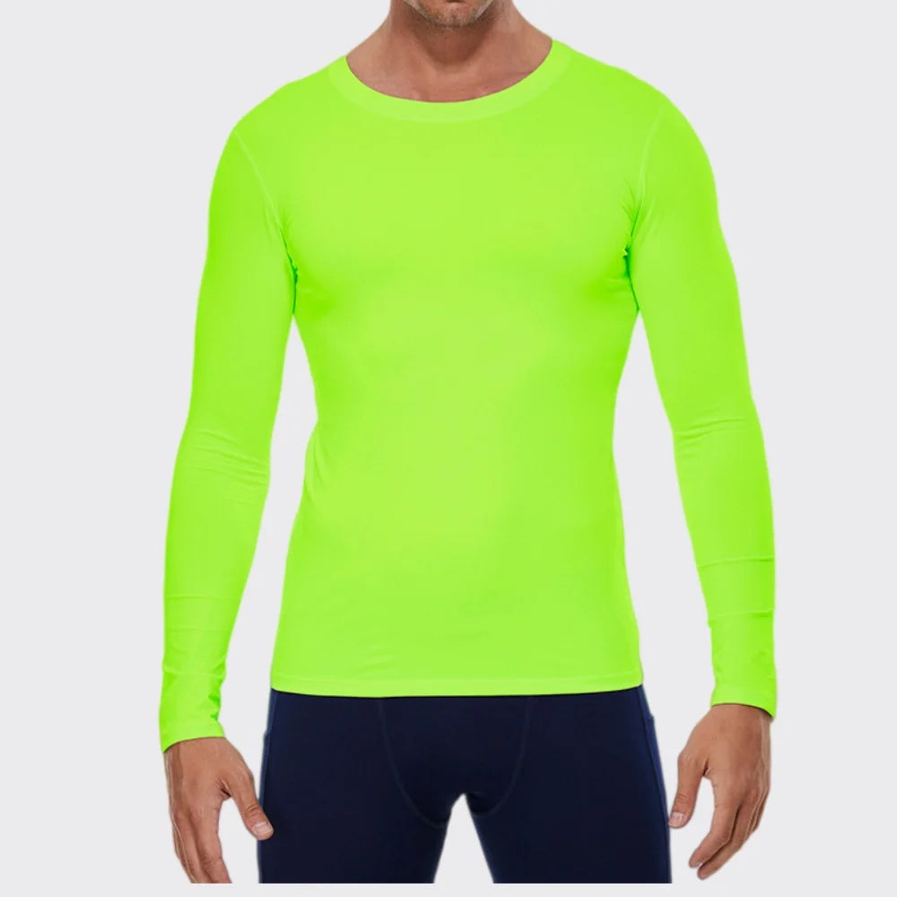 Men's Running Quick-Dry Long Sleeve T-Shirt – Slim Fit Gym & Training Sportswear