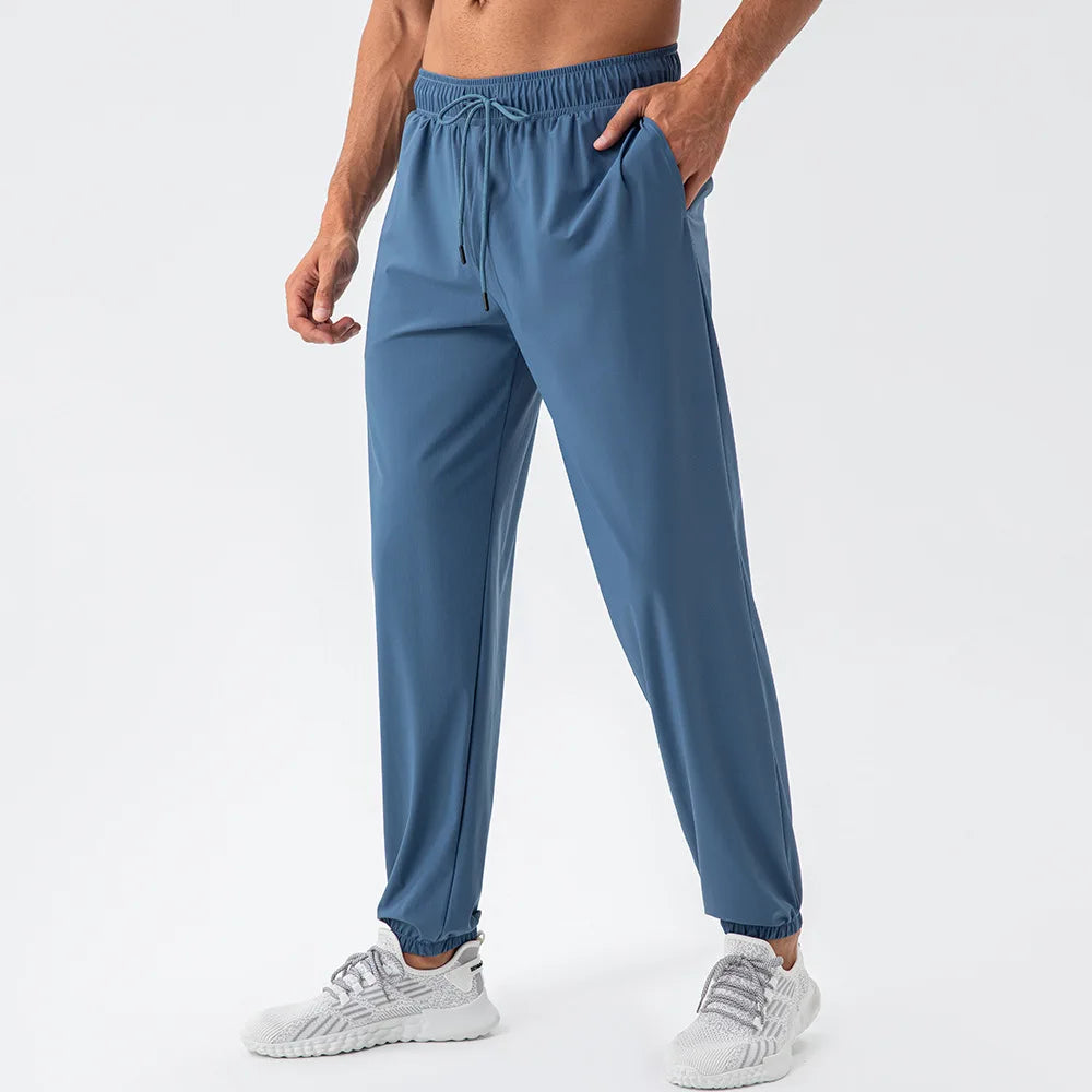 Men's Running Pants Sportswear Summer Jogging Sweatpants Quick Dry Thin Tracksuit Elastic Gym Fitness Sport Trousers Men Slacks