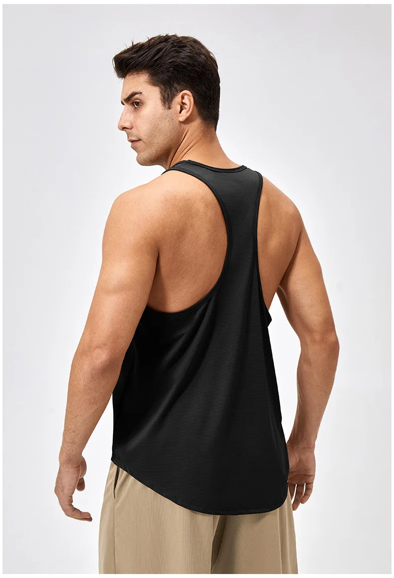 Men's Sleeveless Workout Tank Top – Quick-Dry Gym & Bodybuilding Training Vest