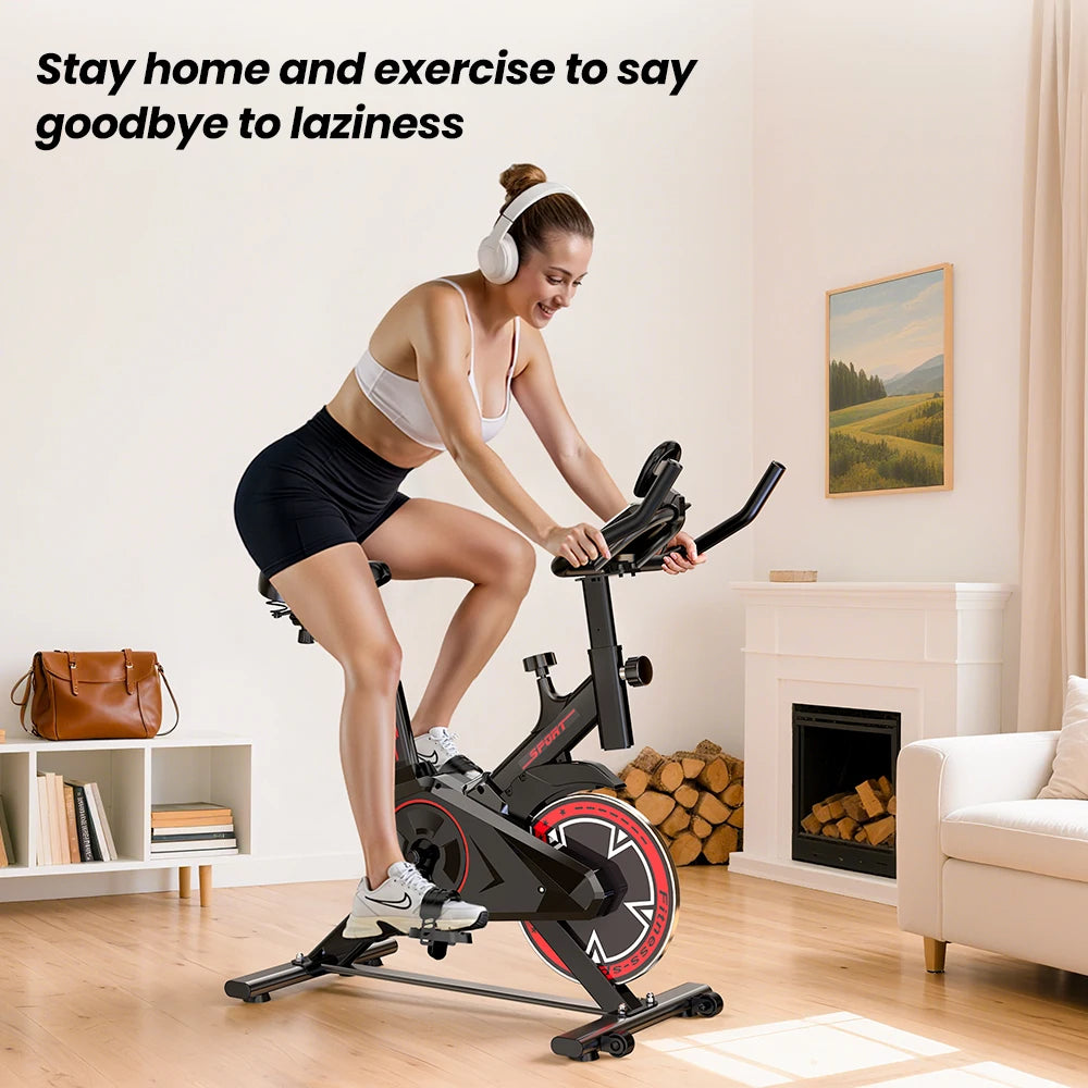 Indoor Spin Bike – Quiet Belt Drive Home Cardio Trainer