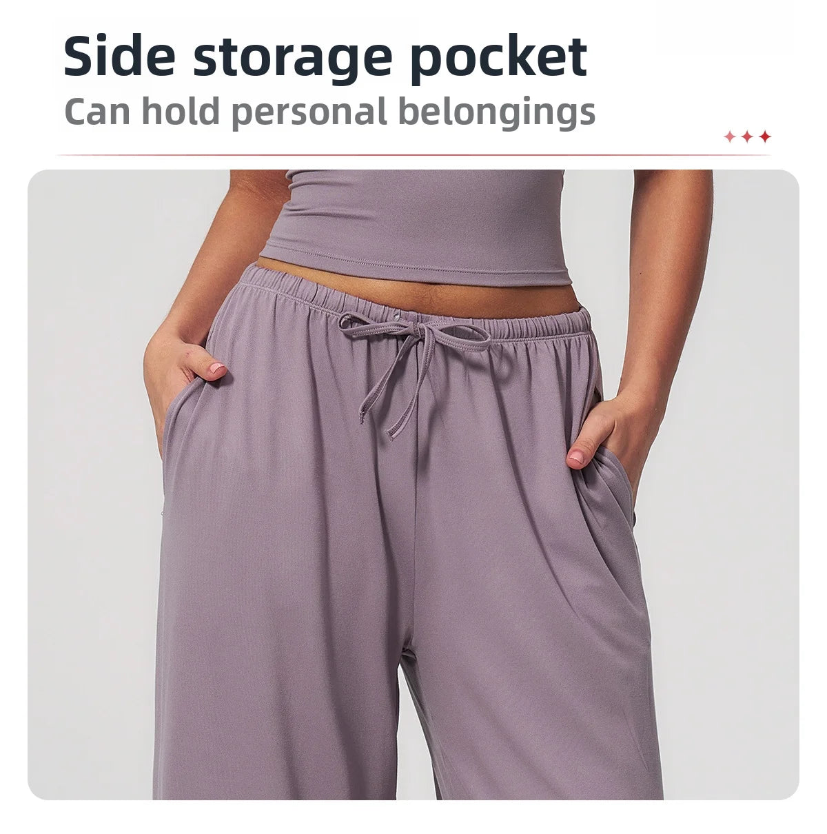 Yoga Pants Brushed Sports Pants Women's Hanging Wide Leg Loose Casual Pants Sports Running Fitness Elastic Drawstring Pants